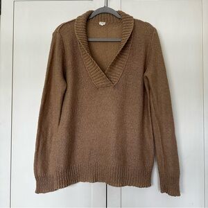 J. Crew Cognac Tan Chalet Pullover Wool Mohair Blend Sweater Women’s Size L